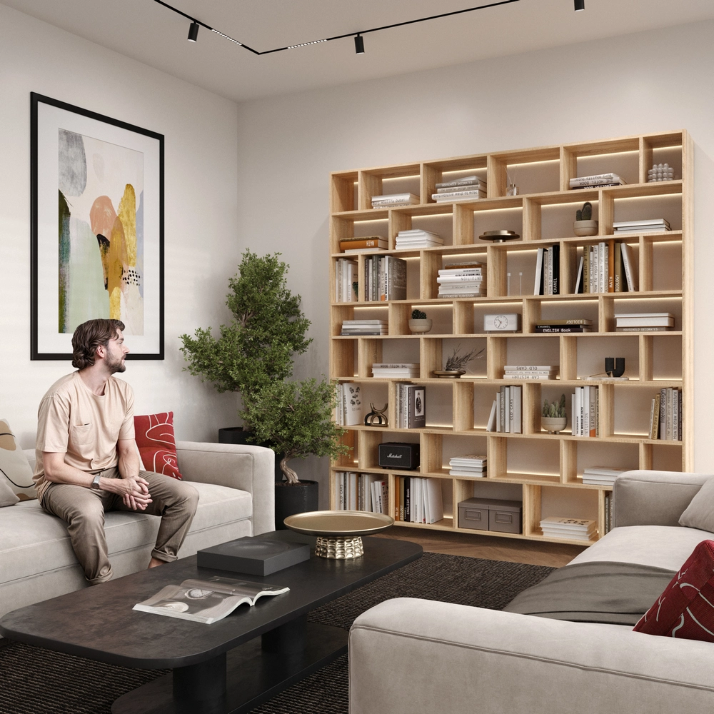 Biblioteczka w domowym gabinecie